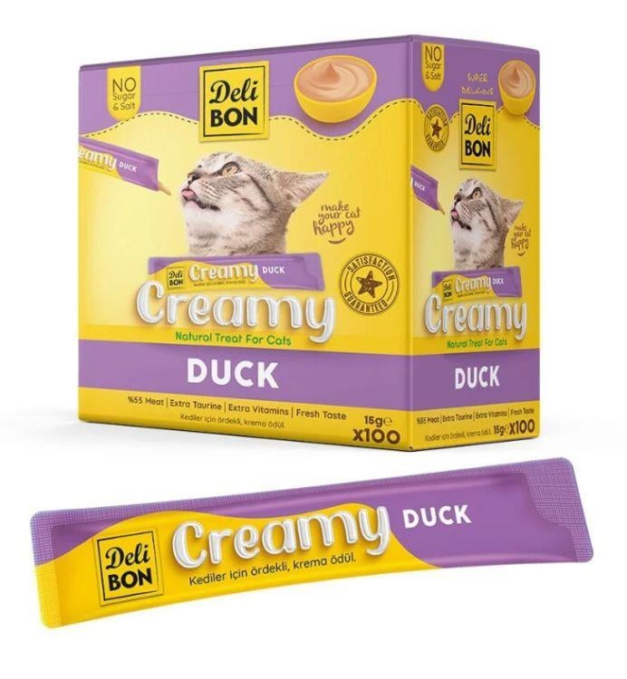 Delibon Ördekli Krema Kedi Ödülü 15 Gr 100 Lü