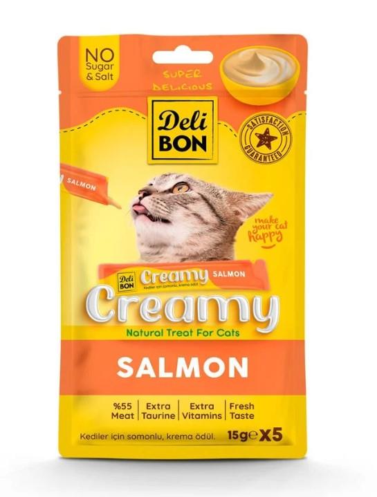 Delibon Somonlu Krema Kedi Ödülü 5 Li 15 Gr X 5 Adet
