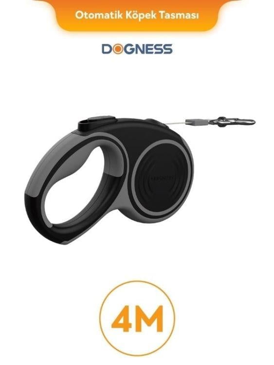 Dogness R06 Otomatik Kedi Köpek Gezdirme Tasması 4 Metre Gri (R06-4G)