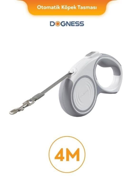 Dogness R06 Otomatik Kedi Köpek Gezdirme Tasması 4 Metre Beyaz (R06-4W)