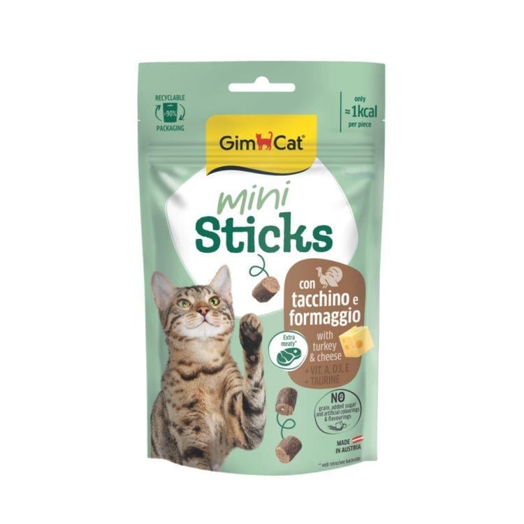 GimCat Mini Sticks Hindili ve Peynirli Kedi Ödül Maması 50gr