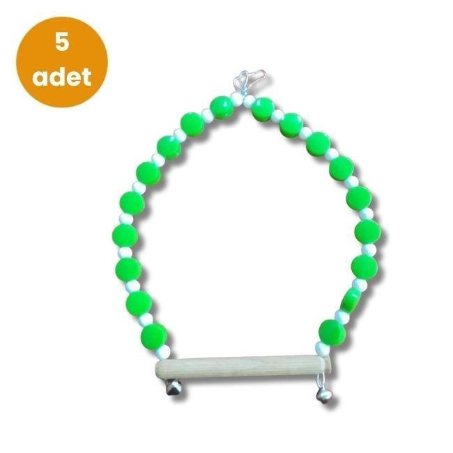 Hobi EF-45 Boncuklu Oval Muhabbet Kuşu Salıncağı – 5 Adet