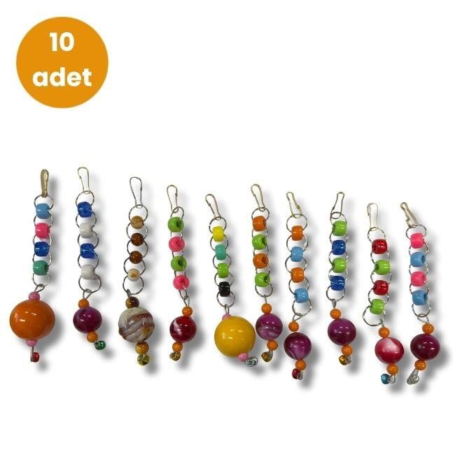 Hobi EF-50 Halka Boncuklu Kuş Oyuncağı – 10 Adet