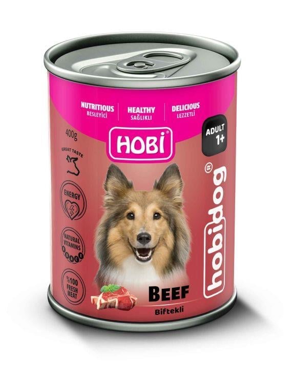 Hobi Hobidog Biftekli Yetişkin Köpek Konservesi 400 Gr X 12 Adet
