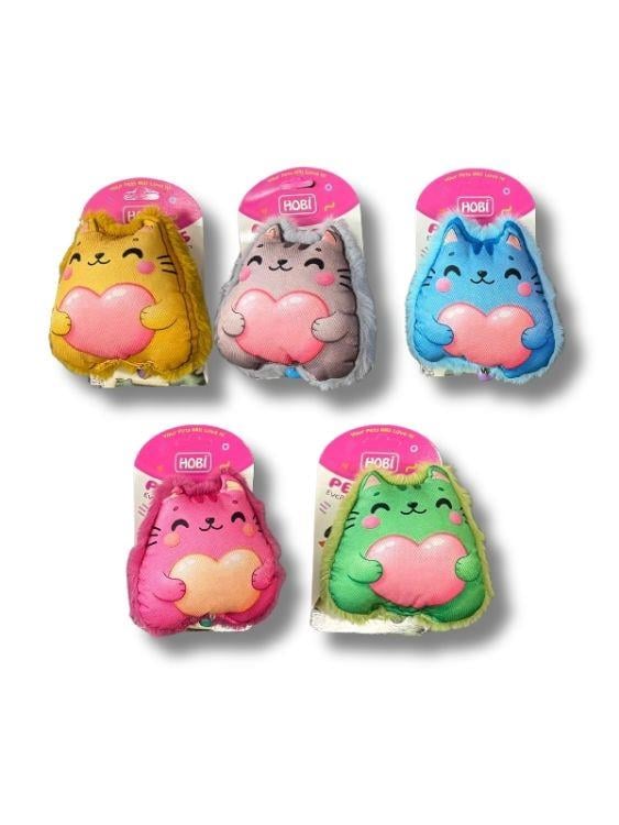 Hobi Pet Toys Ton Ton Kedi Figürlü Zilli Kedi & Köpek Oyuncağı 5’li Paket