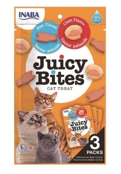 Inaba Juicy Bites Balıklı ve İstiridyeli Kedi Ödül Maması 11,3 Gr (3’lü) – (USA702)