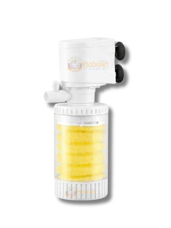 Jingye JY-8100F Şeffaf Gövdeli Akvaryum İç Filtre 6W 500L/H Beyaz