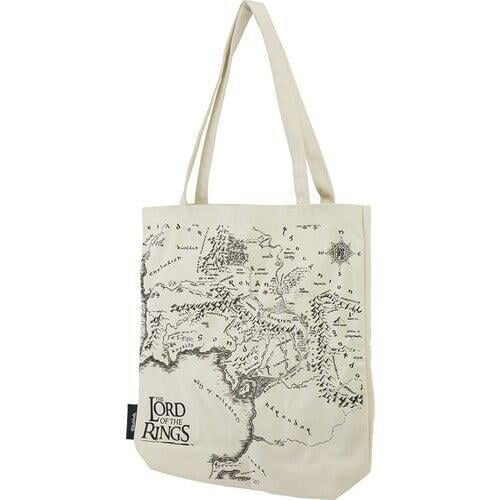 Mabbels Lisanslı The Lord Of The Rings Orta Dünya Haritası Bez Çanta Gabardin Krem