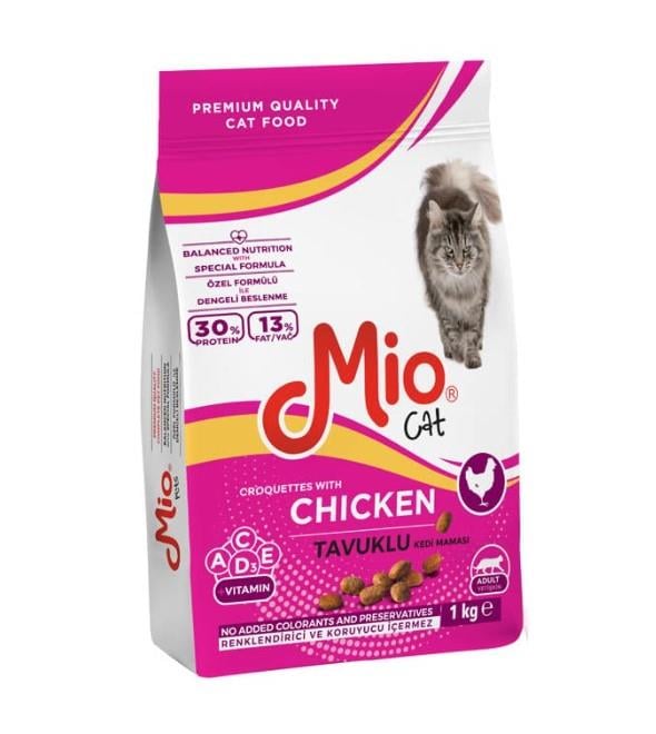 Mio Tavuklu Yetişkin Kedi Maması 1 Kg X 3 Adet