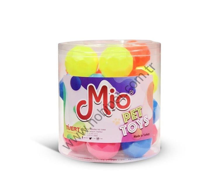 Mio Yuvarlak Plastik Top Kedi Oyuncağı X 24 Adet