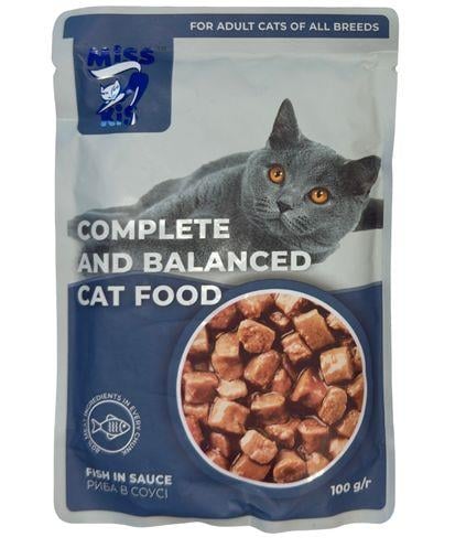 Miss Kis Balıklı Yetişkin Kedi Pouch 100 Gr X 24 Adet