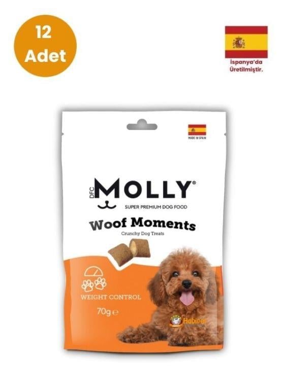 Molly Woof Moments Kilo Kontrolü İçin Köpek Ödülü 70 gr x 12 Adet