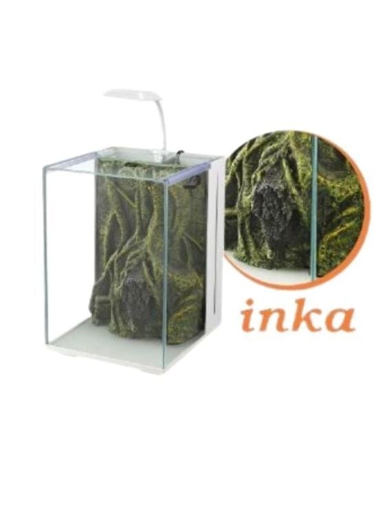 Nubios Nano Akvaryum İnka Dekorlu Beyaz 20x22x29 Cm (670-NB-A20-İNKA-B)