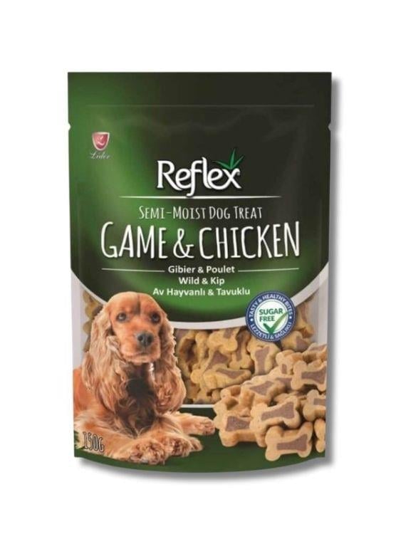 Reflex Av Hayvanlı ve Tavuklu Yarı Yumuşak Köpek Ödül Maması 150 gr