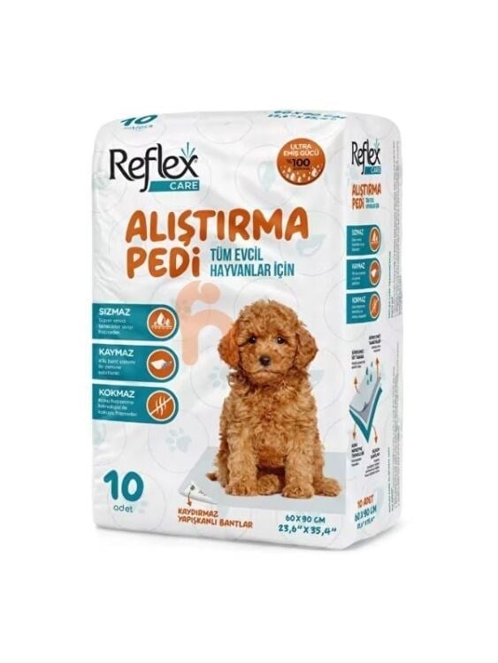 Reflex Care Kaydırmaz Köpek Alıştırma Pedi 60x90 cm 10'lu