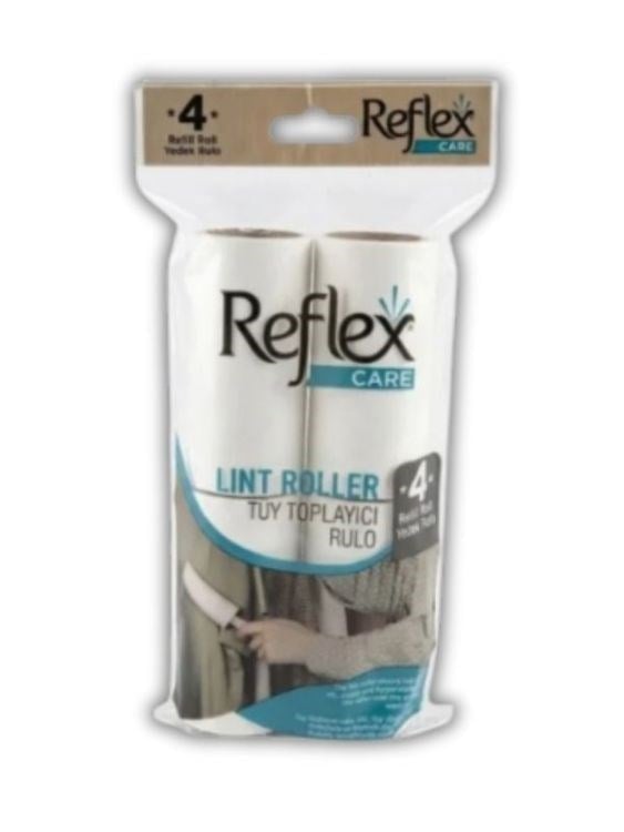Reflex Care Tüy Toplama Rulosu Yedeği (Medium Boy) – 50 Yaprak 4 Lü