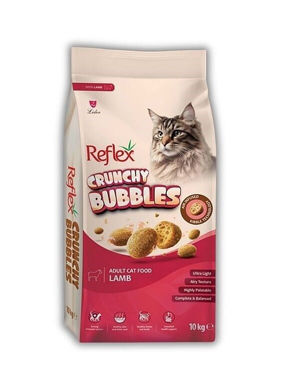 Reflex Crunchy Bubbles Kuzu Etli Yetişkin Kedi Maması 10 Kg