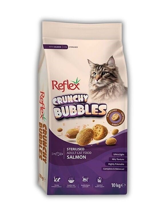 Reflex Crunchy Bubbles Somonlu Kısırlaştırılmış Kedi Maması 10 Kg