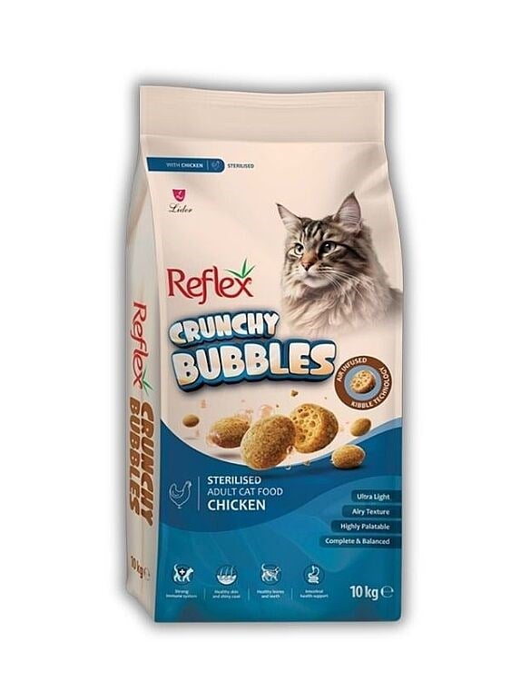 Reflex Crunchy Bubbles Tavuklu Kısırlaştırılmış Kedi Maması 10 Kg