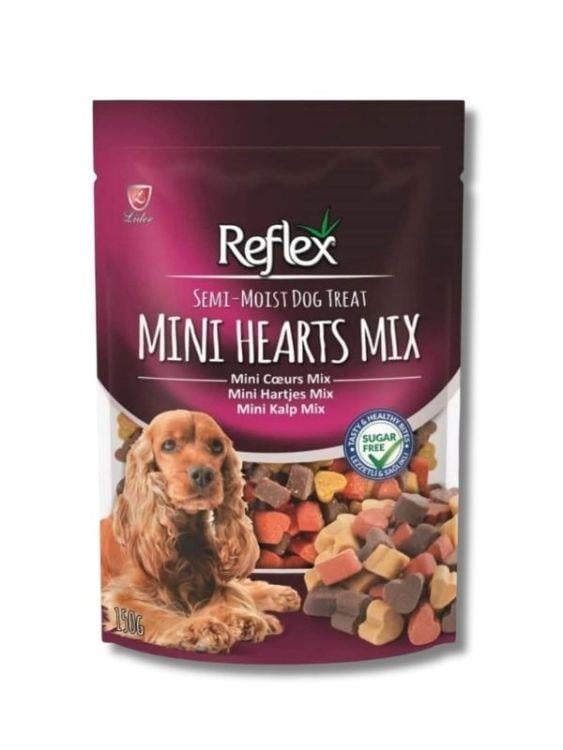 Reflex Karışık Renkli Mini Kalpli Yarı Yumuşak Köpek Ödül Maması 150 gr