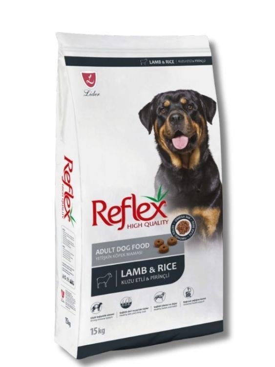 Reflex Kuzu Etli Pirinçli Yetişkin Köpek Maması 15 kg