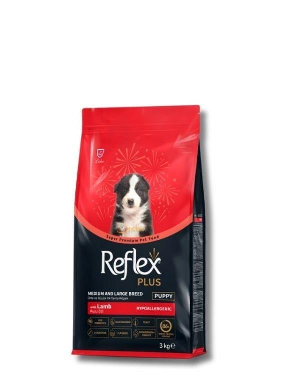Reflex Plus Kuzu Etli Orta ve Büyük Irk Yavru Köpek Maması 3 kg