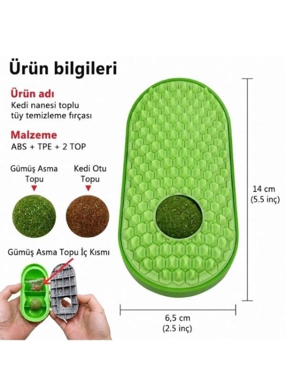 Zampa Kedi Naneli Duvara Yapıştırılabilen Kaşıma Tarağı XRK-17