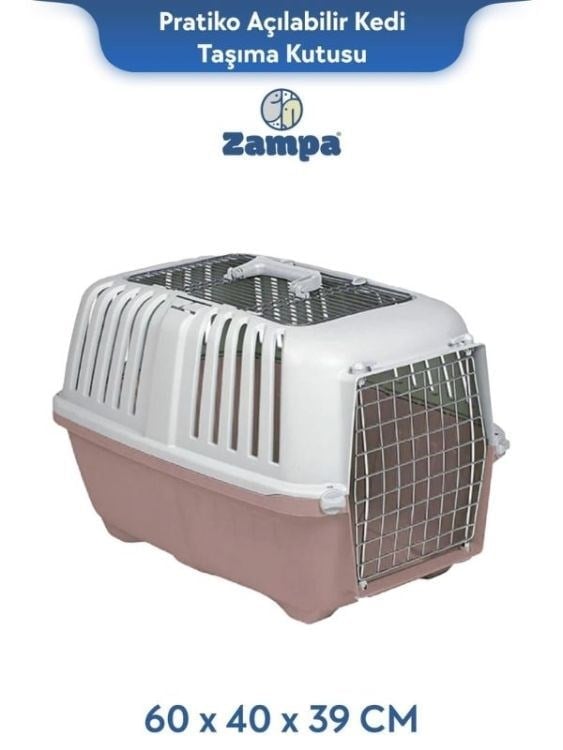 Zampa Plus Pratiko Açılabilir Kedi Taşıma Çantası 60x40x39cm (ZIT-3096)