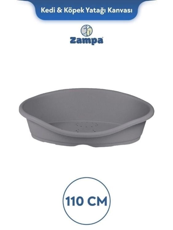 Zampa Plus Toffee Plastik Kedi & Köpek Yatağı 5 - 110cm Gri (ZIT-2457)