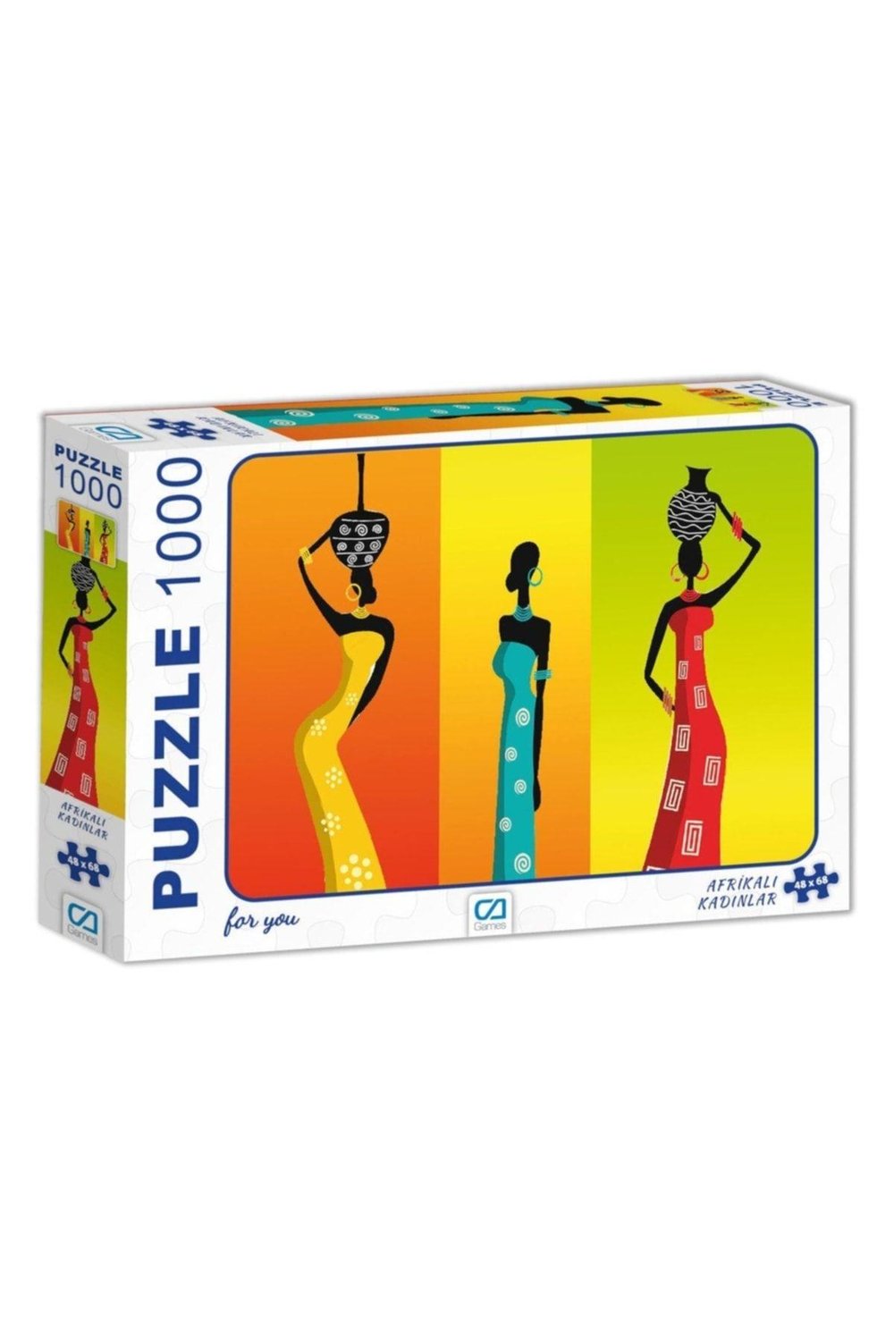 Afrikalı Kadınlar - Pembe Güller 2li Puzzle Set