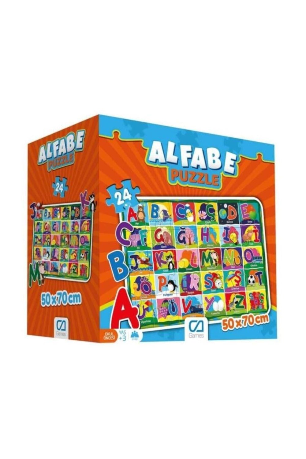 Alfabe 24 Parça Eğitici Puzzle/yapboz (Yer Puzzle)