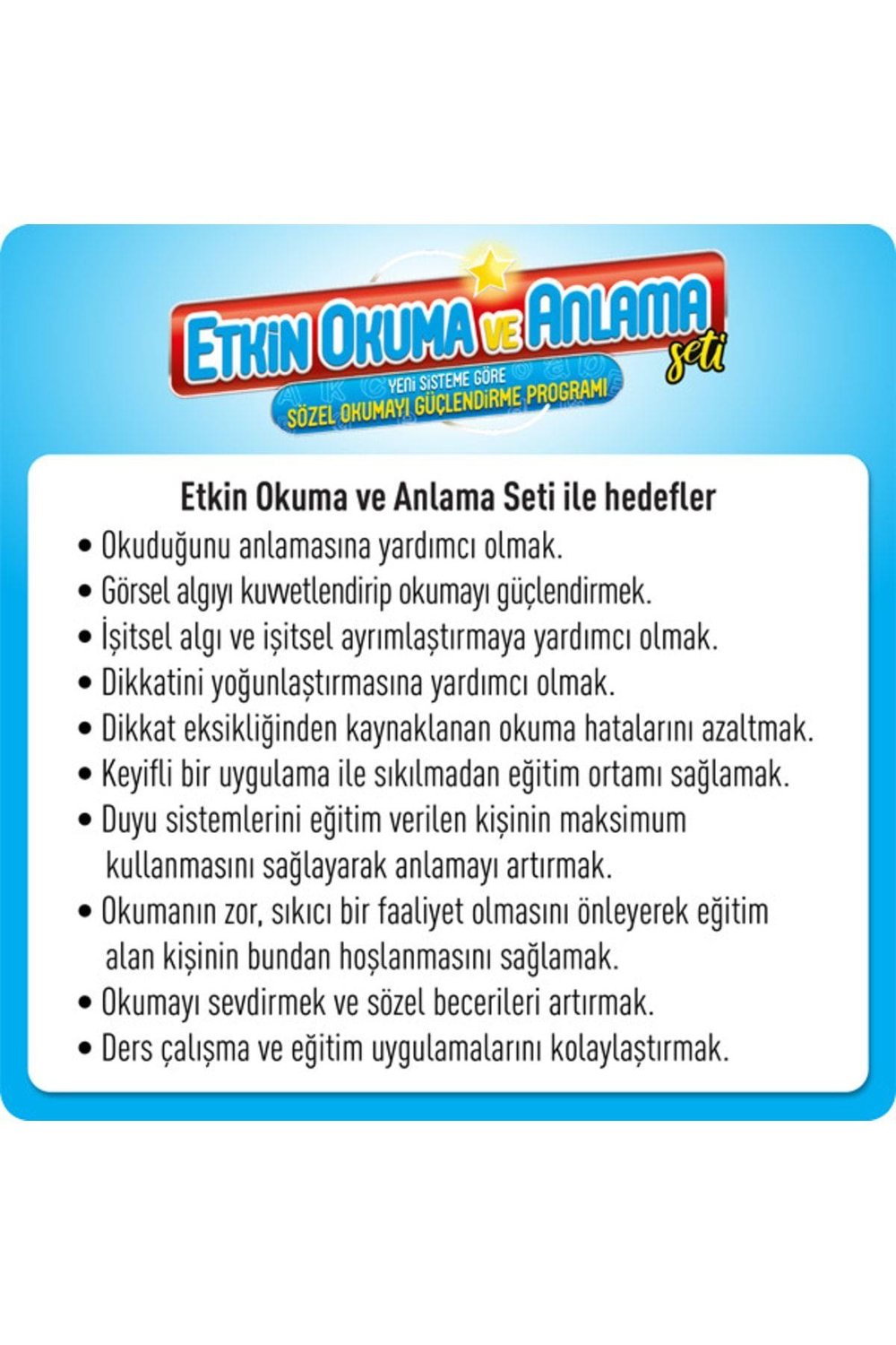 Etkin Okuma Ve Anlama Seti 2. Kademe
