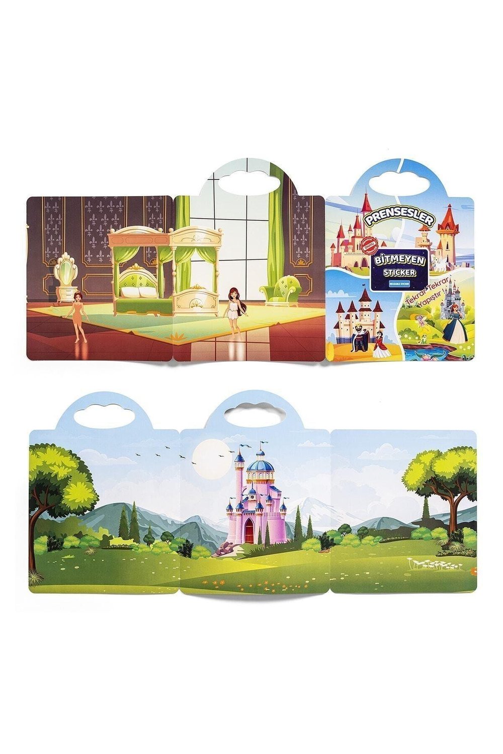 Pedagog Onaylı Bitmeyen Sticker Kitabım Tekrar Tekrar Kullanılabilir Stickerlar Prensesler