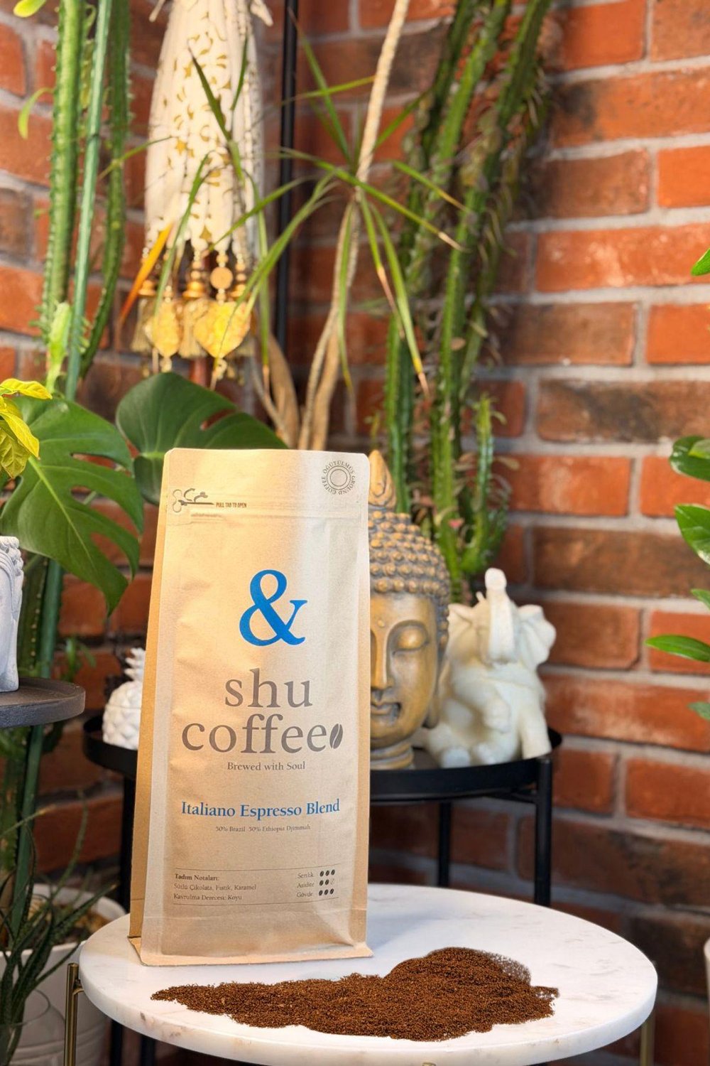 Italiano Espresso Blend (%50 Brezilya %50 Etiyopya) 1 kg Öğütülmüş Kahve