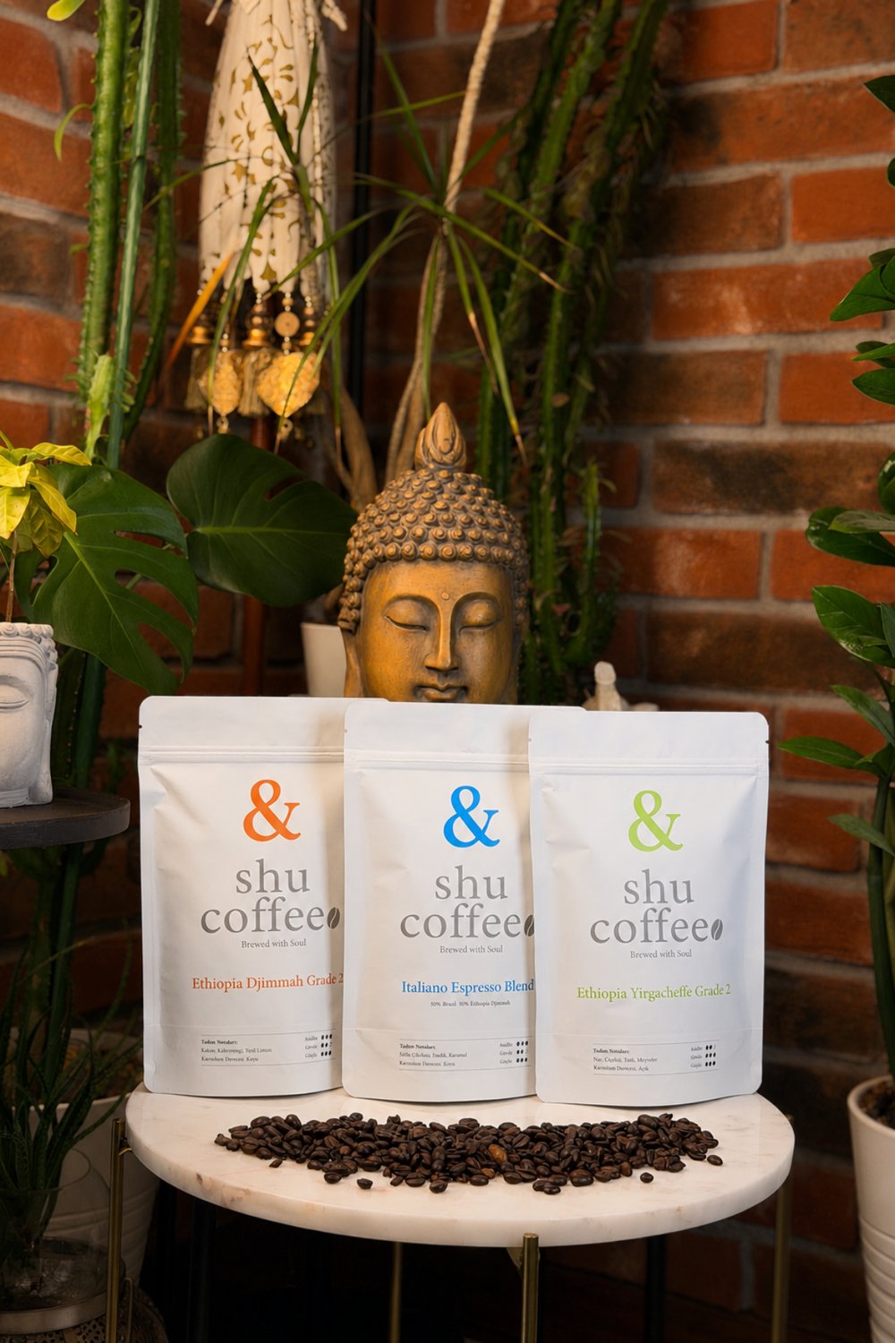 Tranquil Three 600 gr Çekirdek Kahve (Italiano Espresso Blend (%50 Brezilya %50 Etiyopya) 200 gr / Ethiopia Yirgacheffe Grade 2 200 gr / Ethiopia Djimmah Grade 4 200 gr)