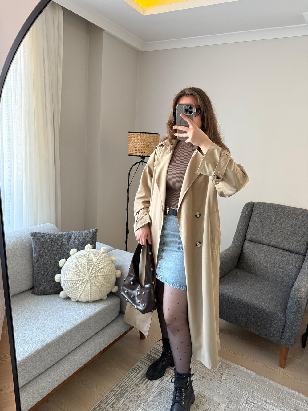 Beli Kemerli Oversize Trençkot
