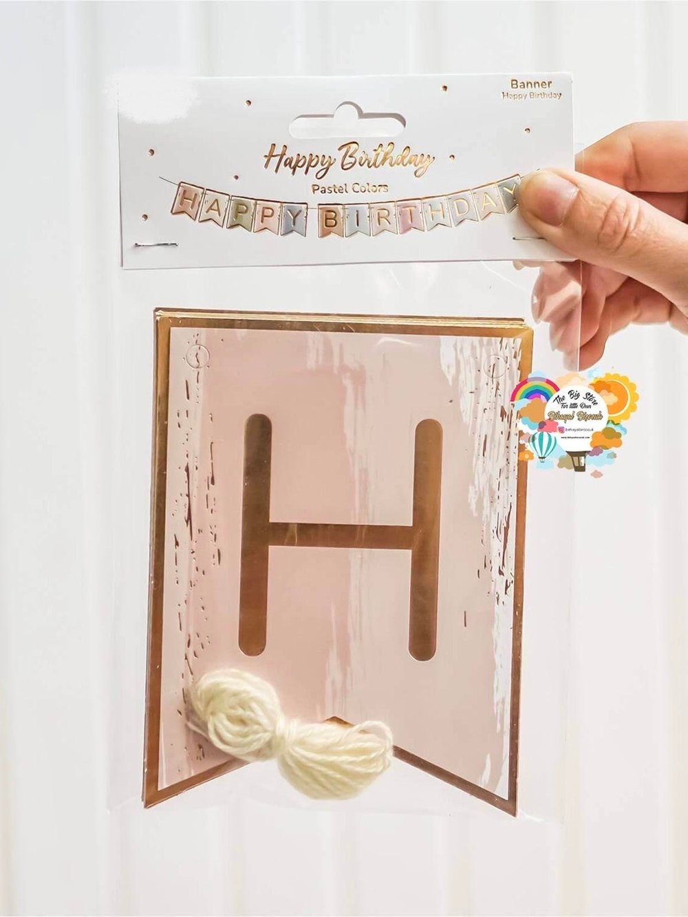 Happy Birthday Banner - Pastel Tonlar