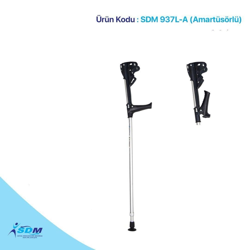 SDM937L-A Alüminyum Koltukaltı Değneği Kanadyen Standart (Amortisörlü)