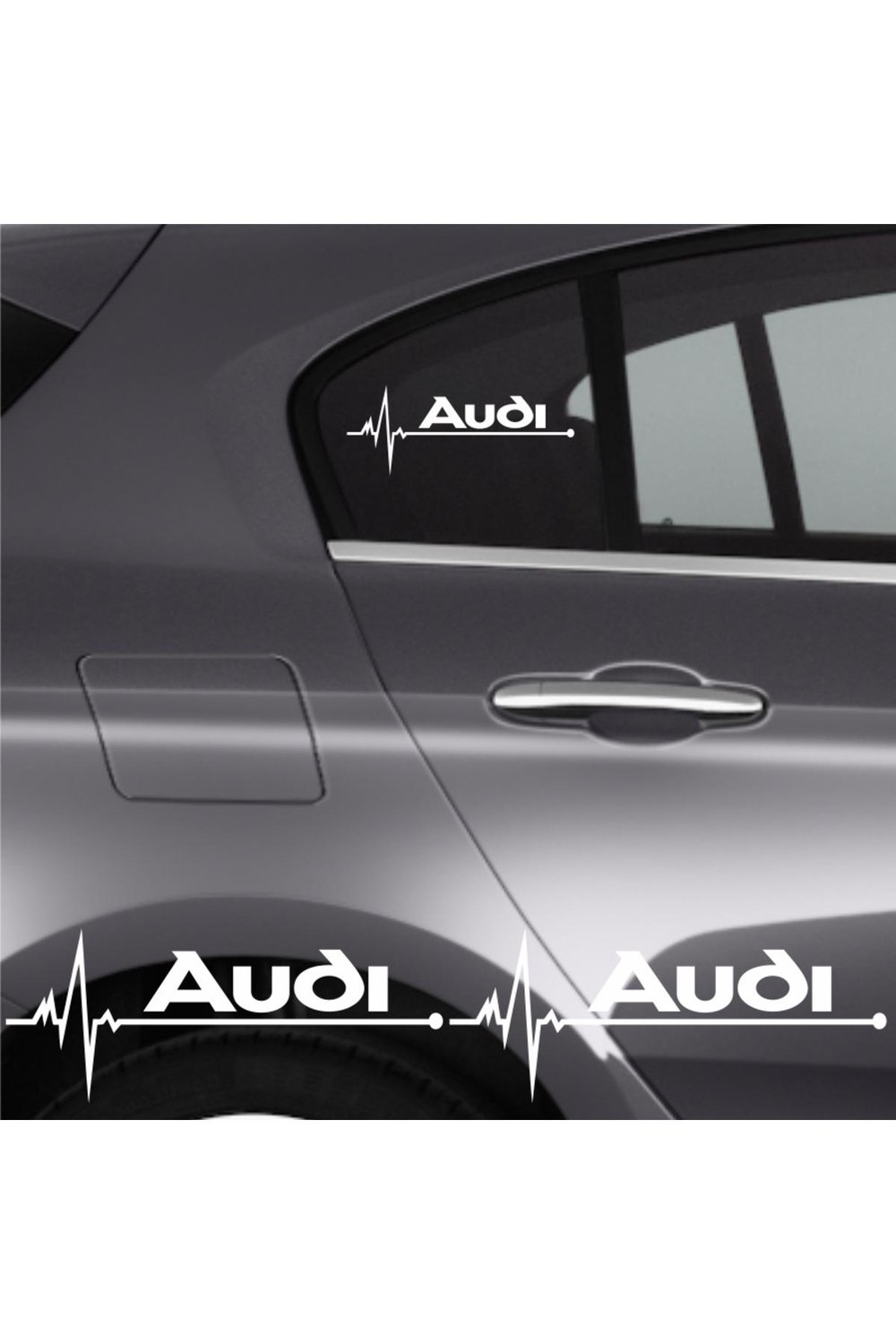 Audi A1 İçin şık tasarım karbon sticker seti Aksesuar Oto Ritim özel yeni sticker 2 Adet 20*9 Cm