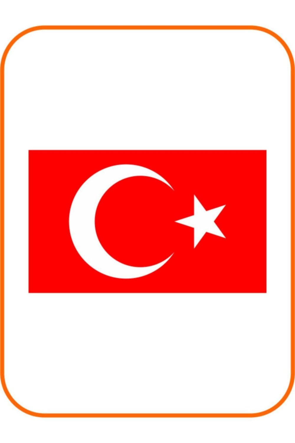Ay Yıldız Kare Hilal Bayrak Oto özel yeni sticker Kırmızı 15*9 Cm