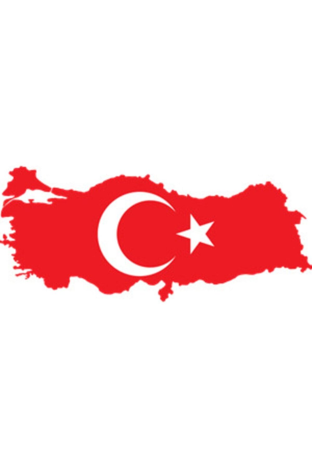 Ay Yıldız Türkiye Haritası özel yeni sticker 12*6 Cm