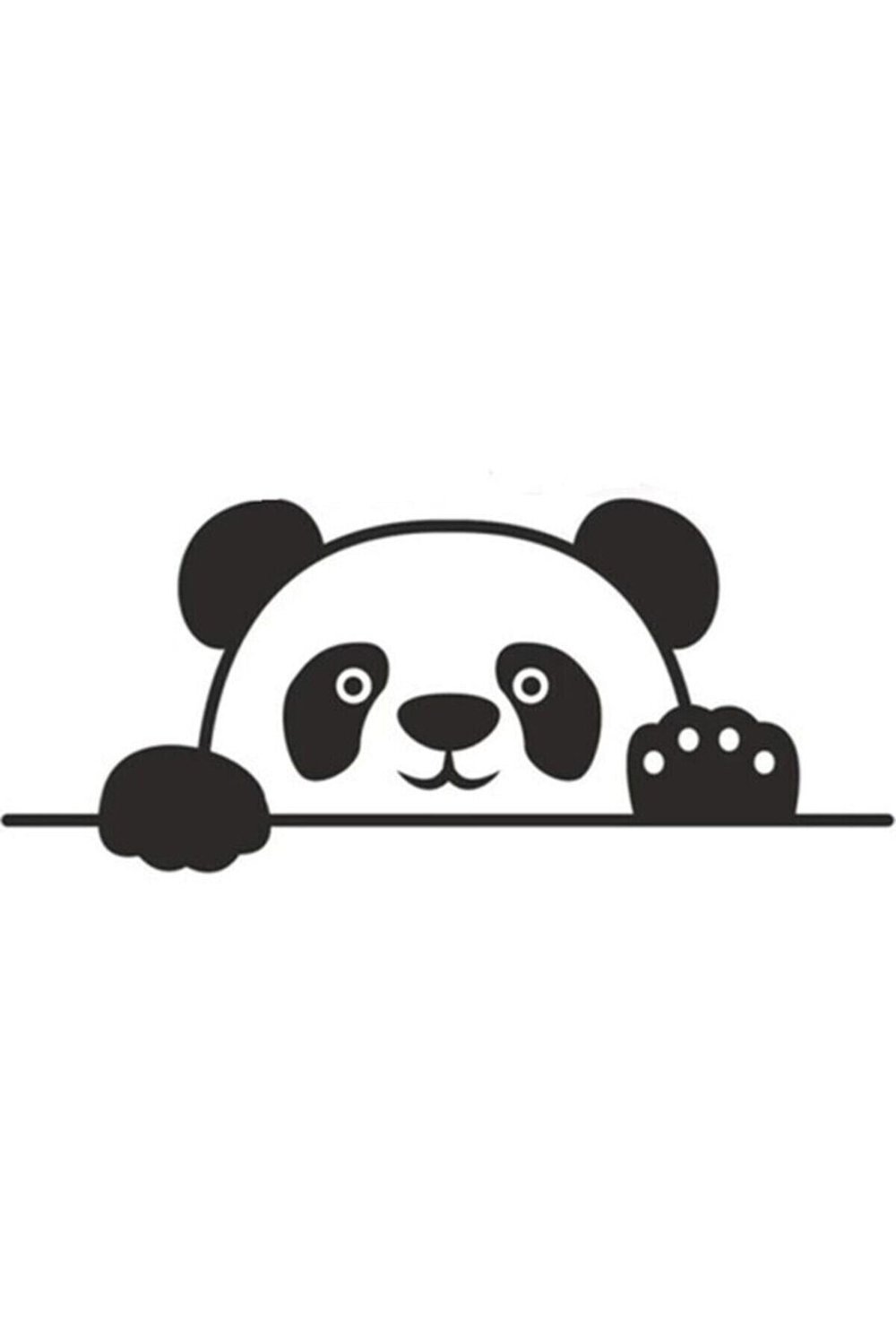 Bagajdan Bakan Panda Oto Arkası özel yeni sticker 20 Cm