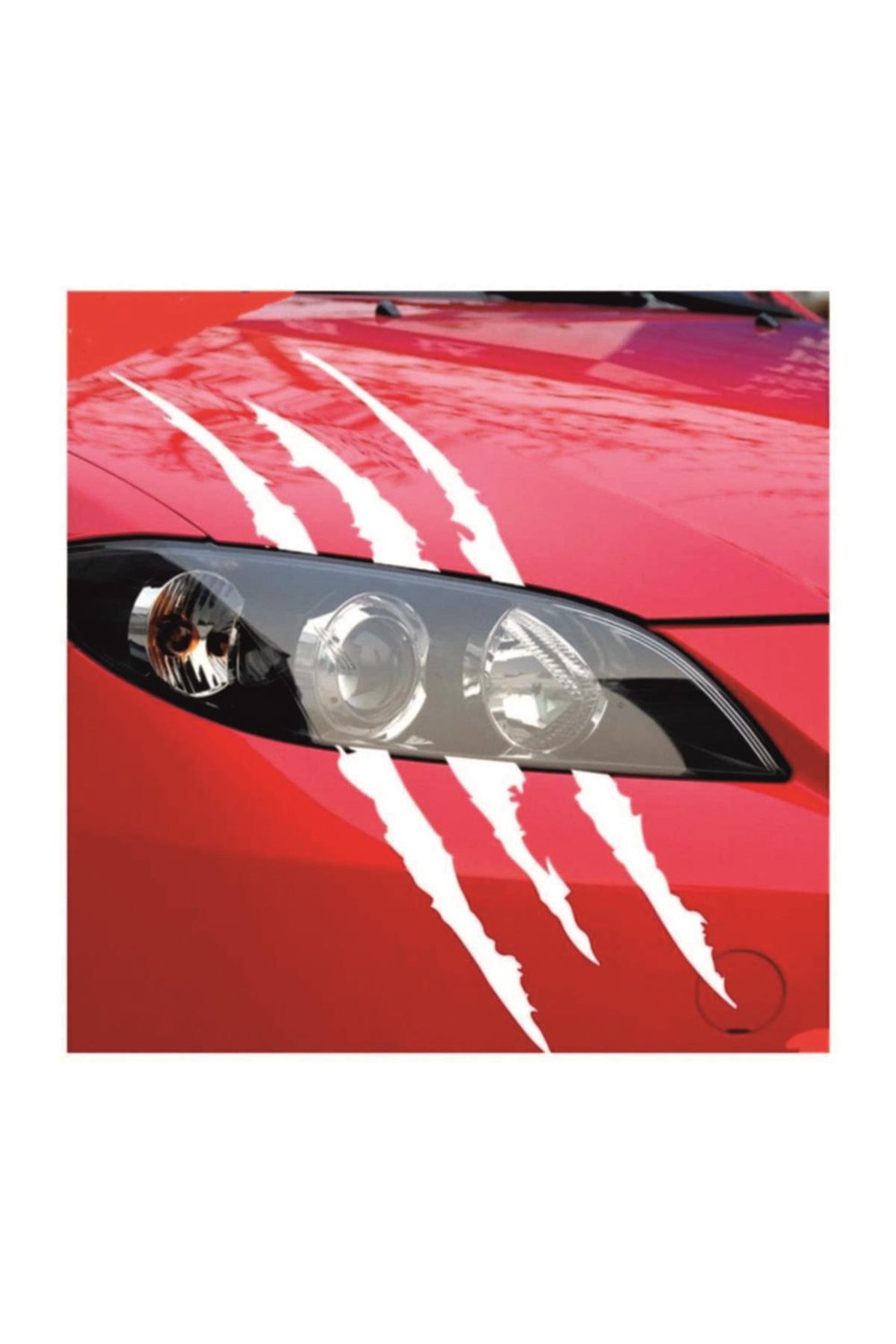 Canavar Pençe Izi Uzun Beyaz Oto özel yeni sticker 40*20 Cm