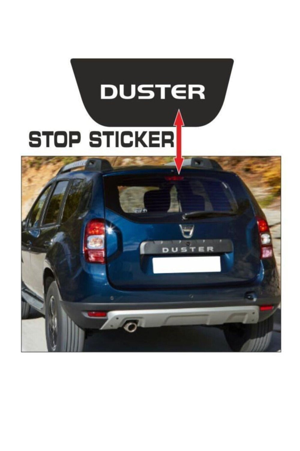 Dacia Duster İçin şık tasarım karbon sticker seti Aksesuar Stop özel yeni sticker