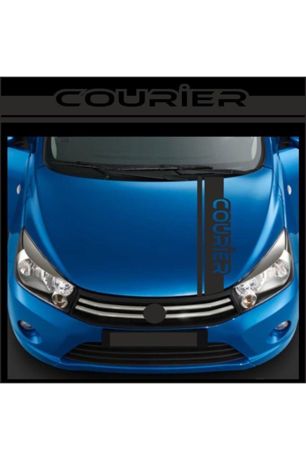 Ford Courier İçin şık tasarım karbon sticker seti Aksesuar Kaput Oto özel yeni sticker Siyah
