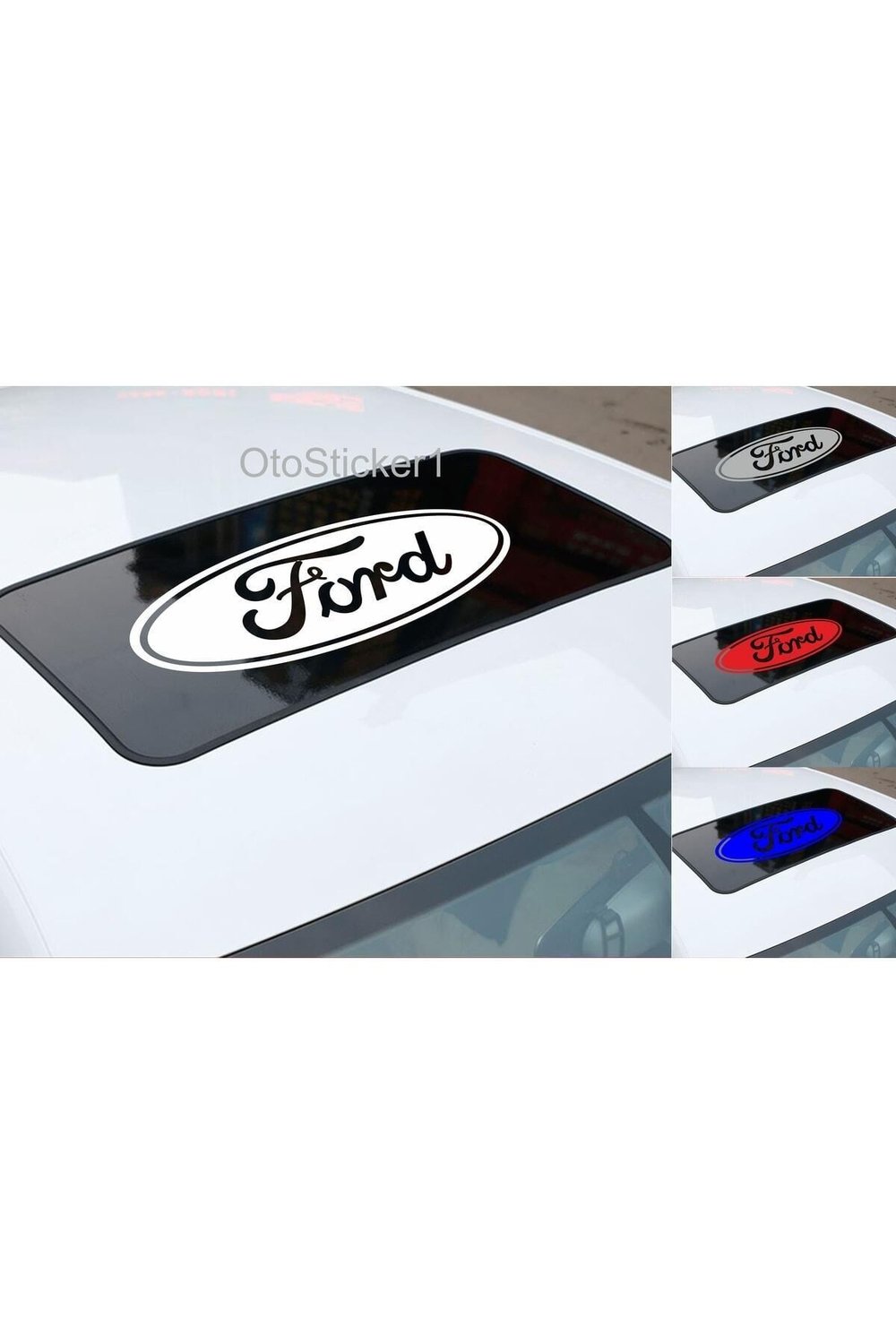 Ford İçin şık tasarım karbon sticker seti Aksesuar Sunroof Oto özel yeni sticker Siyah