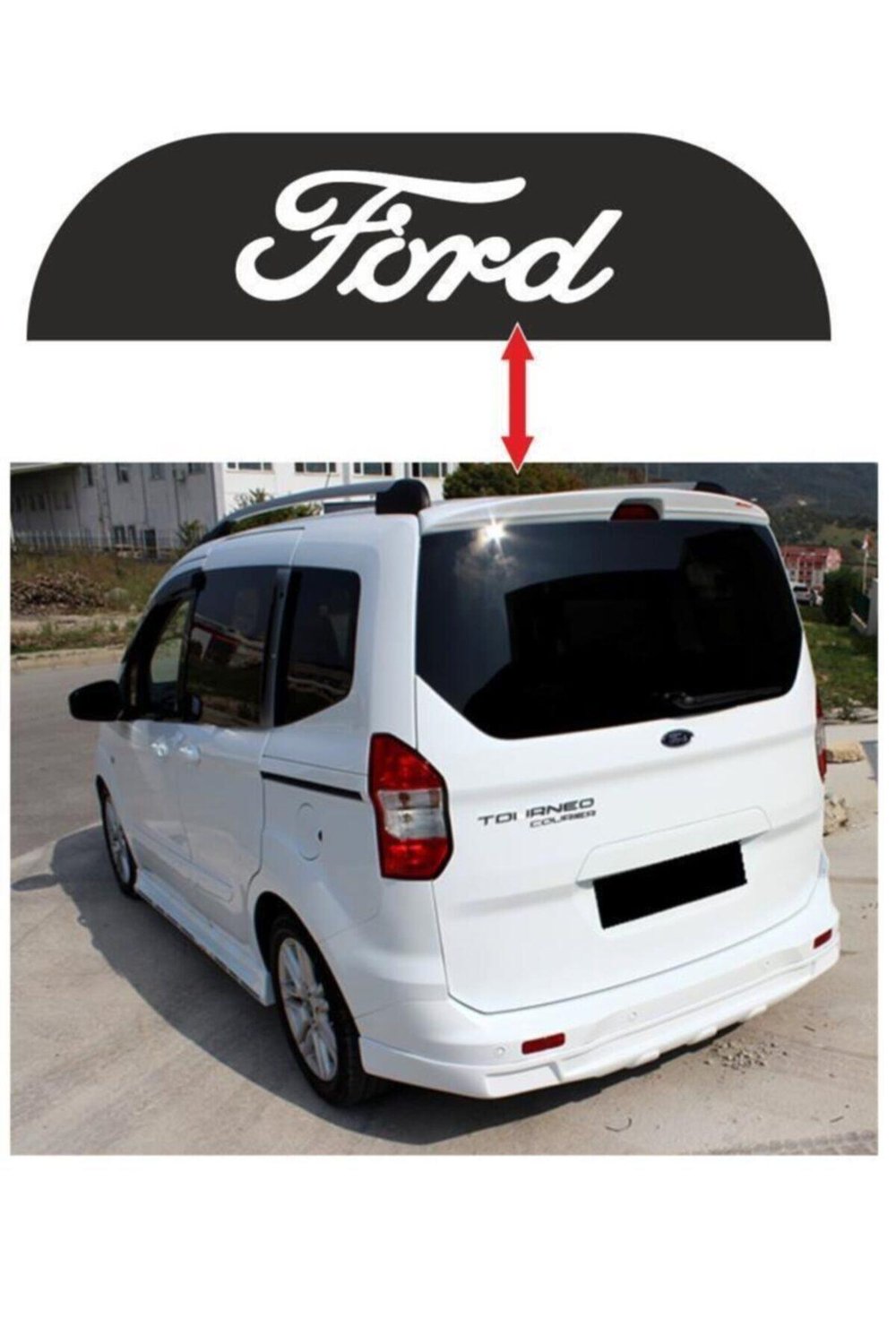 Ford Tourneo Courier İçin şık tasarım karbon sticker seti Aksesuar Stop özel yeni sticker