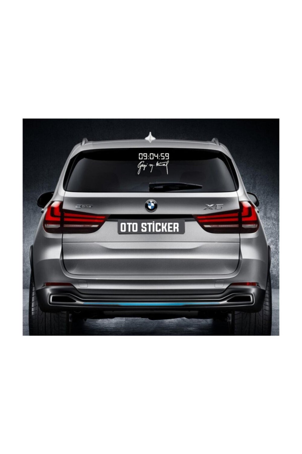 Gazi M.Kemal Imza-Dijital Saat özel yeni sticker 25*16,5 Cm