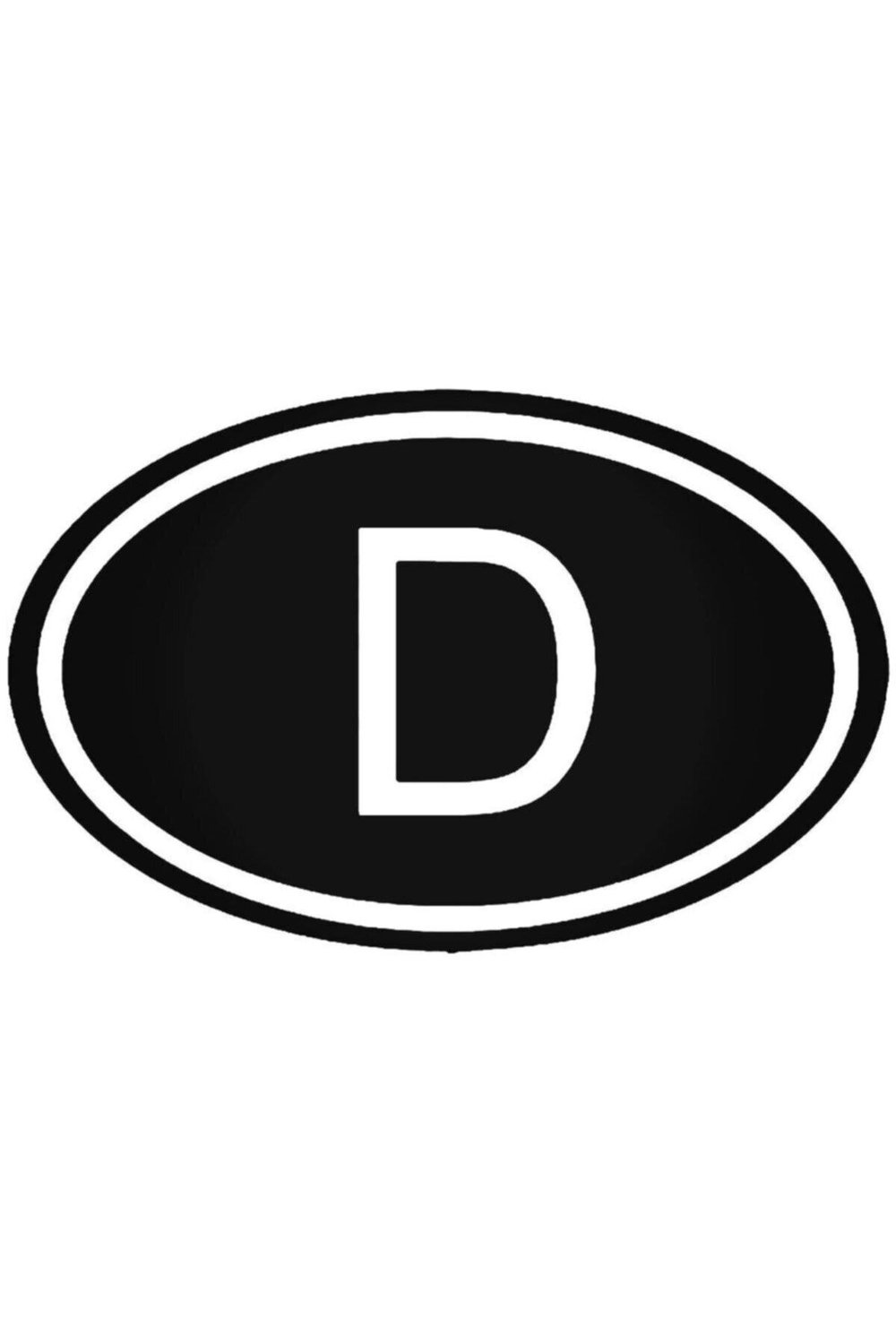 Germany D Deutschland Country Oval Oto özel yeni sticker 20 Cm