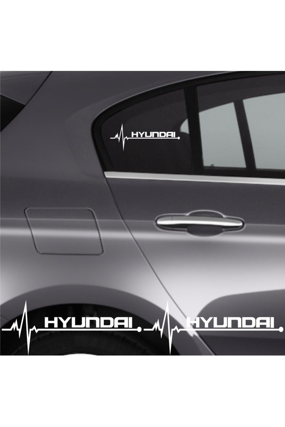 Hyundai İ10 İçin şık tasarım karbon sticker seti Aksesuar Oto Ritim özel yeni sticker 2 Adet 20*9 Cm